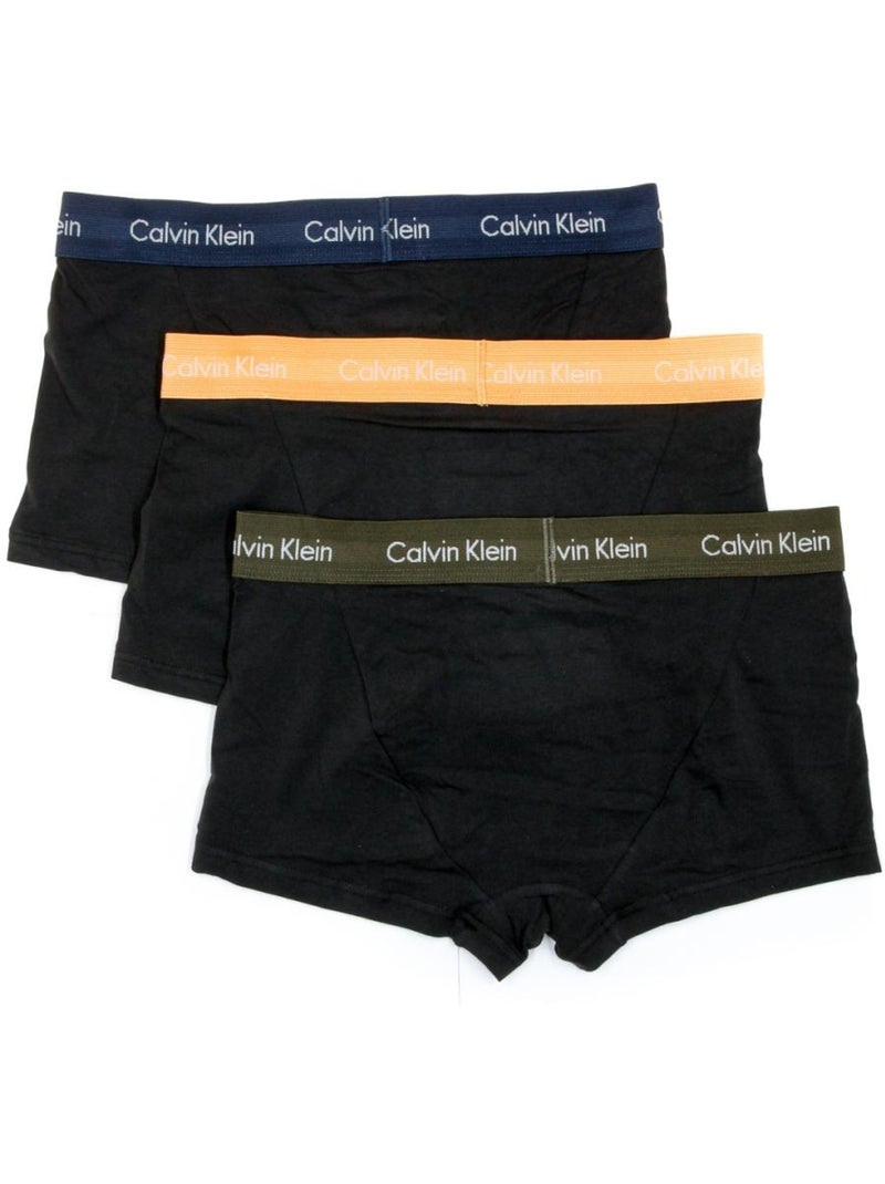 Pack 3 Boxers Calvin Klein de Homem Low Rise Trunk Pretos Preto - Kiabi