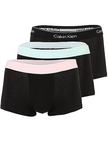 Pack 3 boxers calvin klein jeans low rise preto/rosa/verde para homem