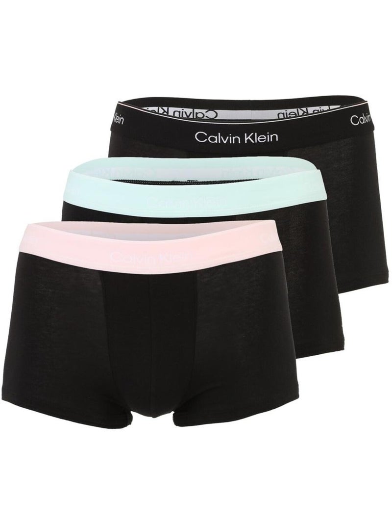 Pack 3 boxers calvin klein jeans low rise preto/rosa/verde para homem Preto - Kiabi