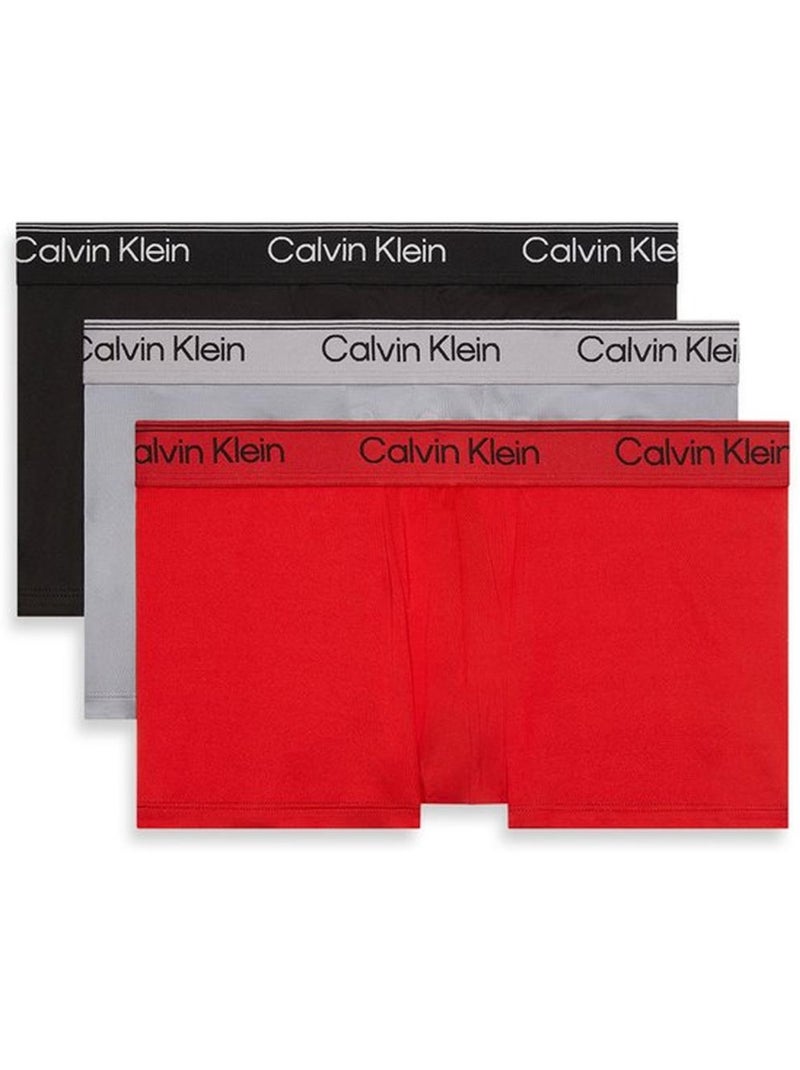 Pack 3 Boxers Calvin Klein Jeans Low Rise Trunk para Homem Preto/Vermelho Preto - Kiabi