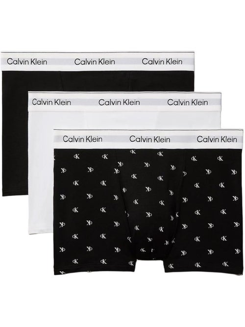 Pack 3 boxers calvin klein jeans relaxed fit trunk preto/branco para homem - Kiabi Pack 3 boxers calvin klein jeans relaxed fit trunk preto/branco para homem - Kiabi
