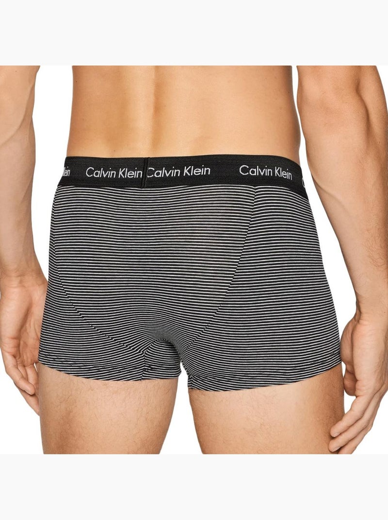 Pack 3 Boxers Calvin Klein Jeans Trunk para Homem Preto/Branco Cinza-prateado - Kiabi