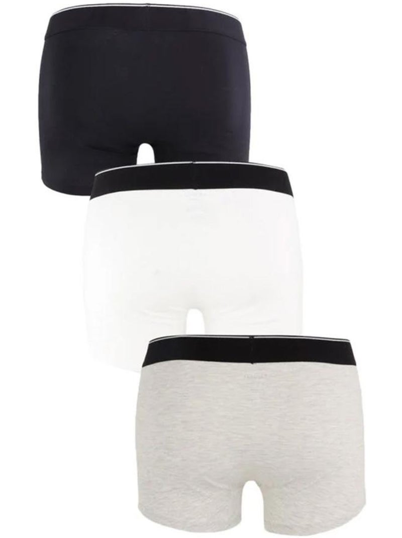Pack 3 Boxers Kaporal QUADMH para Homem - Preto/Branco/Cinzento Preto Branco Cinza - Kiabi