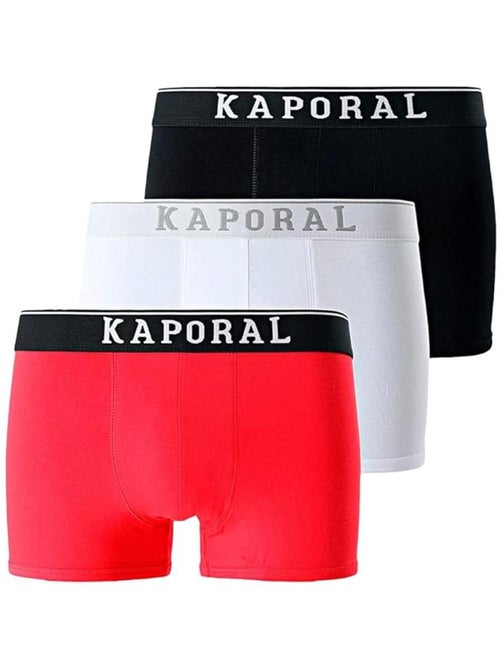 Pack 3 boxers kaporal quadmh para homem - preto/vermelho/branco - Kiabi Pack 3 boxers kaporal quadmh para homem - preto/vermelho/branco - Kiabi
