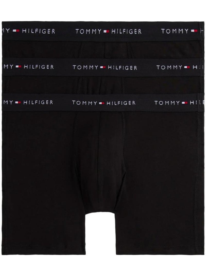 Pack 3 Boxers Pretos de Homem Tommy Hilfiger UM0UM02765 Preto - Kiabi