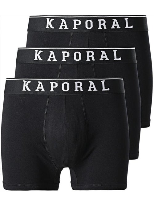 Pack 3 boxers pretos kaporal quadmh para homem - Kiabi Pack 3 boxers pretos kaporal quadmh para homem - Kiabi
