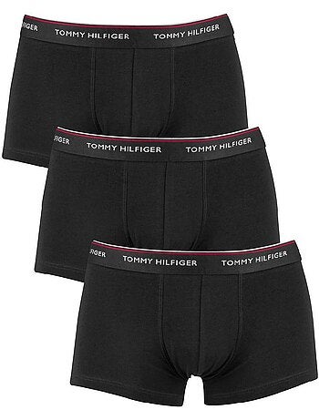 Pack 3 Boxers Tommy Hilfiger Trunk para Homem: Preto, Branco e Cinzento