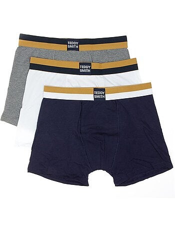 Pack 3 Boxers Teddy Smith para Homem - Marinho/Branco/Cinzento