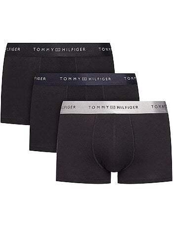 Pack 3 Boxers Tommy Hilfiger Metallic para Homem Preto/Cinzento