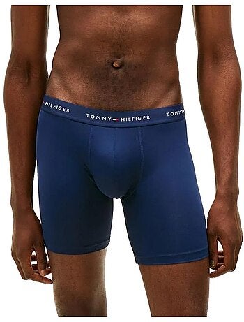 Pack 3 boxers tommy hilfiger para homem em azul, cinzento e marinho