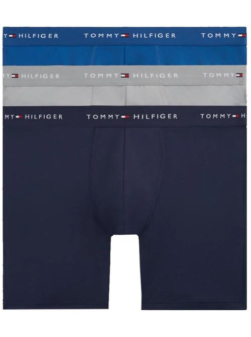 Pack 3 boxers tommy hilfiger para homem em azul, cinzento e marinho - Kiabi Pack 3 boxers tommy hilfiger para homem em azul, cinzento e marinho - Kiabi