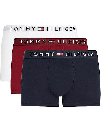Tommy Hilfiger Boxers para Homem - Pack de 3 (Azul-Marinho/Branco/Cinzento)