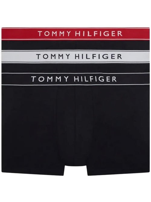 Pack 3 Boxers Tommy Hilfiger para Homem Preto/Vermelho - Kiabi