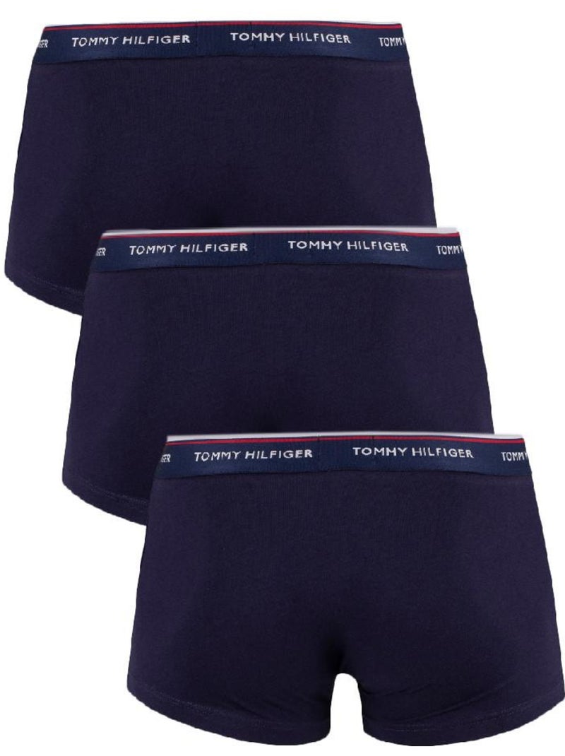 Pack 3 Boxers Trunk Tommy Hilfiger Marine para Homem Azul-marinho - Kiabi