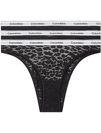 Pack 3 cuecas calvin klein jeans brasileiras pretas para mulher