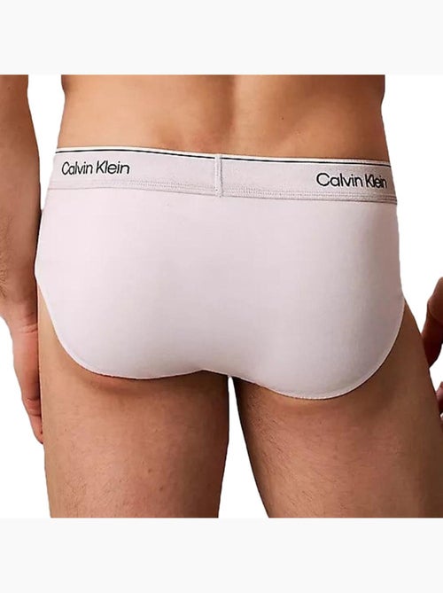 Pack 3 cuecas calvin klein jeans hip brief para homem - preto/branco/cinzento - Kiabi Pack 3 cuecas calvin klein jeans hip brief para homem - preto/branco/cinzento - Kiabi