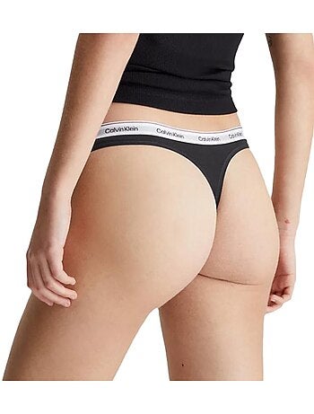 Pack 3 Cuecas Fio Dental Calvin Klein Pretas para Mulher