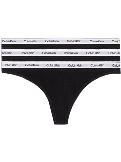 Pack 3 Cuecas Fio Dental Calvin Klein Pretas para Mulher - Kiabi Pack 3 Cuecas Fio Dental Calvin Klein Pretas para Mulher - Kiabi