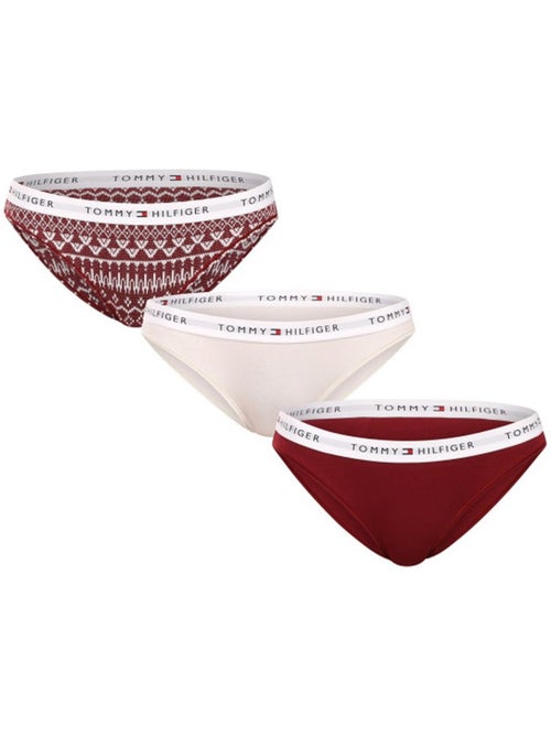 Pack 3 Cuecas Vermelhas de Mulher Tommy Hilfiger - Kiabi Pack 3 Cuecas Vermelhas de Mulher Tommy Hilfiger - Kiabi