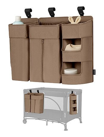 Pack 3 Organizadores Suspensos para Berço LIONELO Sidepocket - Para Fraldas - Cesto Porta-Objetos