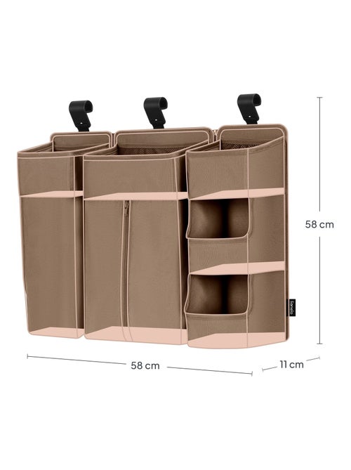Pack 3 Organizadores Suspensos para Berço LIONELO Sidepocket - Para Fraldas - Cesto Porta-Objetos - Kiabi