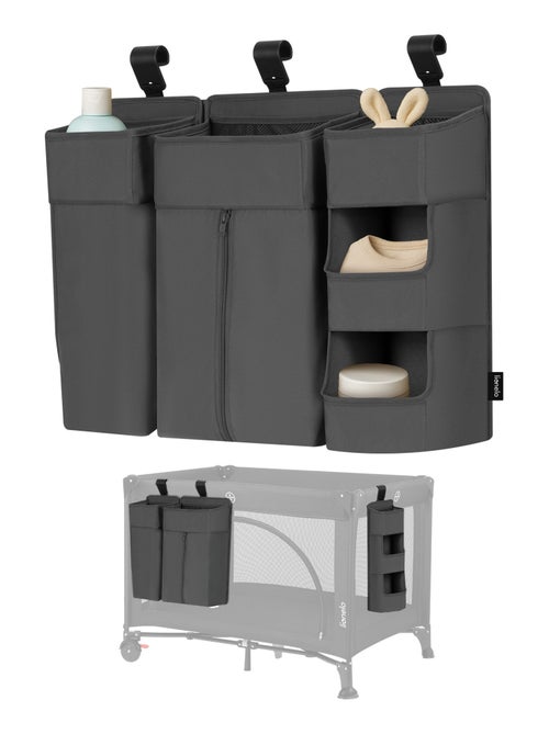 Pack 3 Organizadores Suspensos para Berço LIONELO Sidepocket - Para Fraldas - Cesto Porta-Objetos - Kiabi