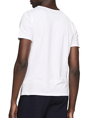 Pack 3 t-shirts tommy hilfiger stretch para homem - preto/cinzento/branco