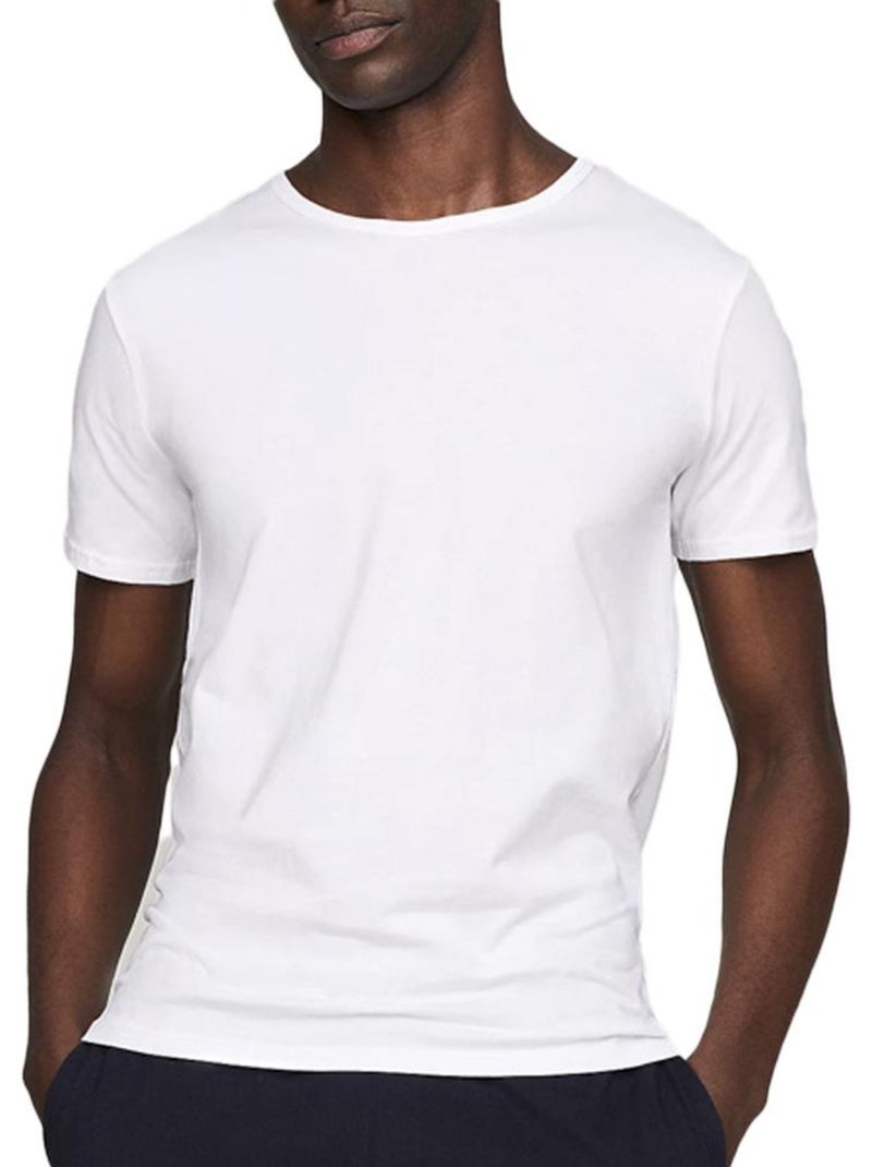 Pack 3 T-Shirts Brancos Elásticos de Homem Tommy Hilfiger Branco - Kiabi