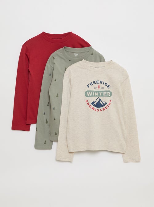 Pack 3 t-shirts estampados - Kiabi