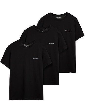 Pack 3 T-shirts Pretos de Homem Teddy Smith Cascade