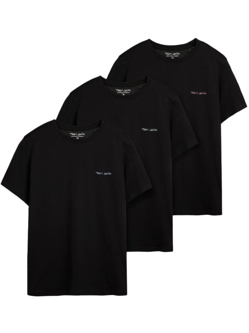 Pack 3 T-shirts Pretos de Homem Teddy Smith Cascade Preto - Kiabi