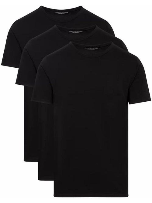Pack 3 T-shirts Tommy Hilfiger Pretos Elásticos para Homem - Kiabi