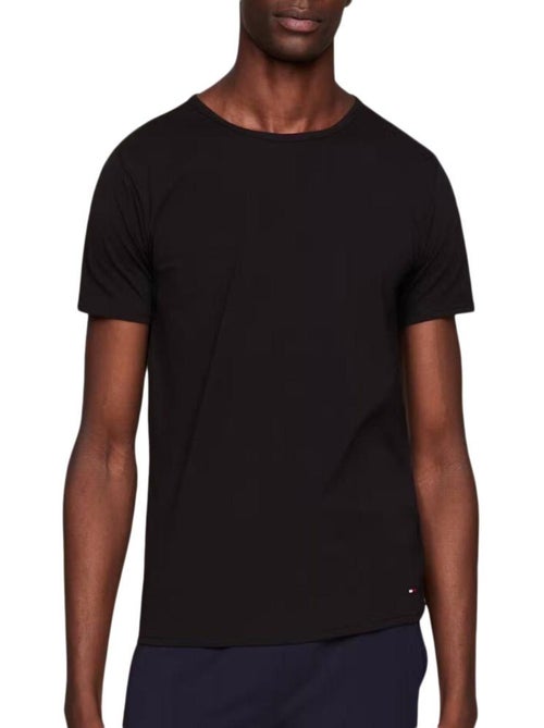 Pack 3 T-shirts Tommy Hilfiger Pretos Elásticos para Homem - Kiabi
