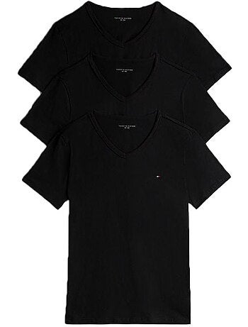 Pack 3 T-shirts Tommy Hilfiger Pretos para Homem UM0UM03637