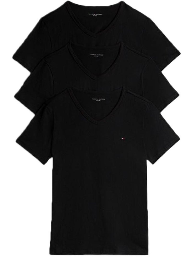 Pack 3 T-shirts Tommy Hilfiger Pretos para Homem UM0UM03637 Preto - Kiabi