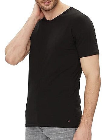Pack 3 T-Shirts Tommy Hilfiger Stretch para Homem - Branco, Preto e Cinzento