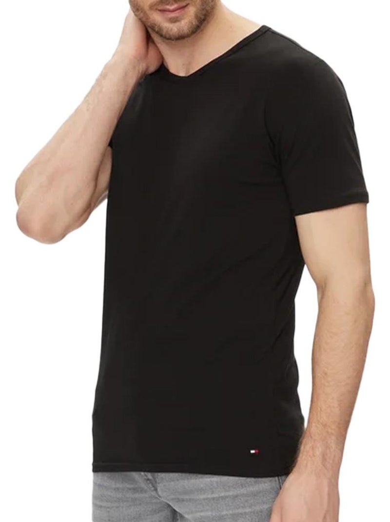 Pack 3 T-Shirts Tommy Hilfiger Stretch para Homem - Branco, Preto e Cinzento Branco Cinza Preto - Kiabi