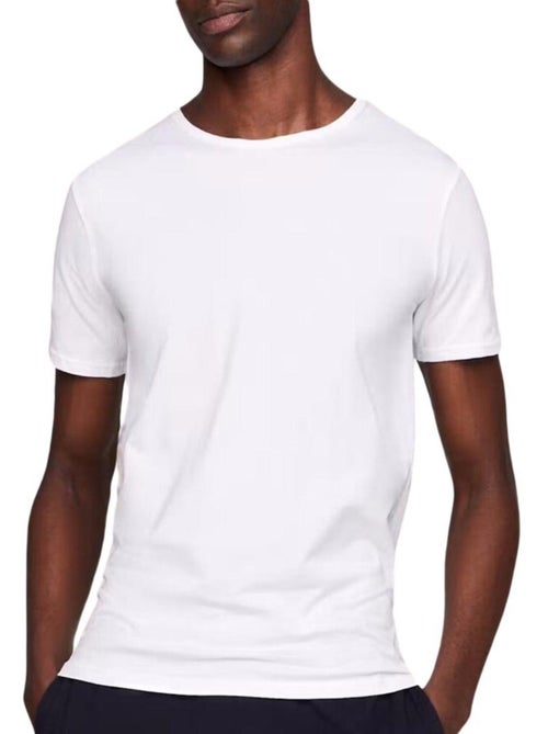 Pack 3 T-Shirts Tommy Hilfiger Stretch para Homem - Preto/Cinzento/Branco - Kiabi