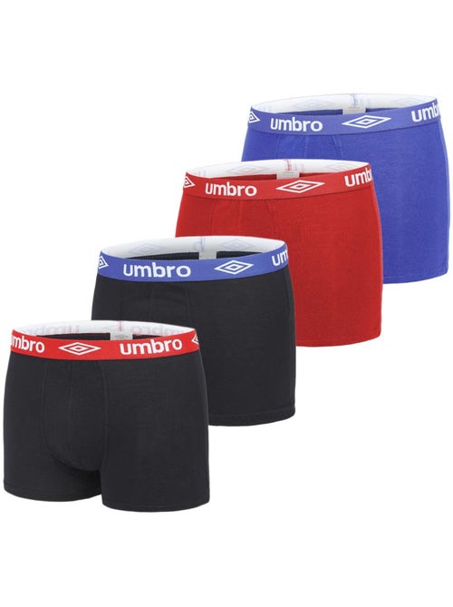 Pack 4 boxers umbro para homem - preto/azul/vermelho - Kiabi Pack 4 boxers umbro para homem - preto/azul/vermelho - Kiabi