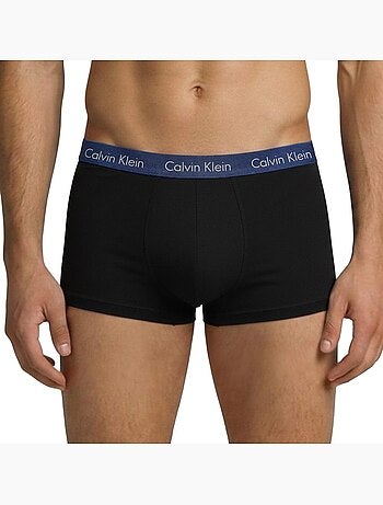 Pack 5 boxers calvin klein jeans low rise para homem preto/azul