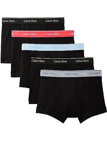Pack 5 boxers calvin klein jeans trunk pretos para homem