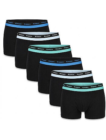 Pack 6 Cuecas Boxer Homem KAPPA Algodão Cinto Elástico