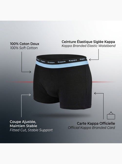 Pack 6 Cuecas Boxer Homem KAPPA Algodão Cinto Elástico - Kiabi Pack 6 Cuecas Boxer Homem KAPPA Algodão Cinto Elástico - Kiabi