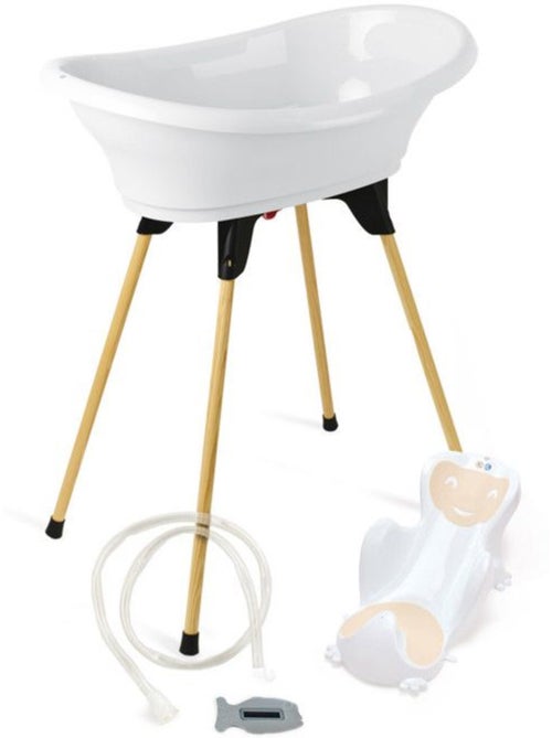 Pack banho thermobaby vasco 5 em 1 com apoio, termómetro e espreguiçadeira - Kiabi