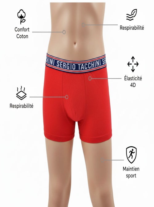 Pack Cueca Boxer Criança SERGIO TACCHINI (Conjunto de 4) - Kiabi Pack Cueca Boxer Criança SERGIO TACCHINI (Conjunto de 4) - Kiabi