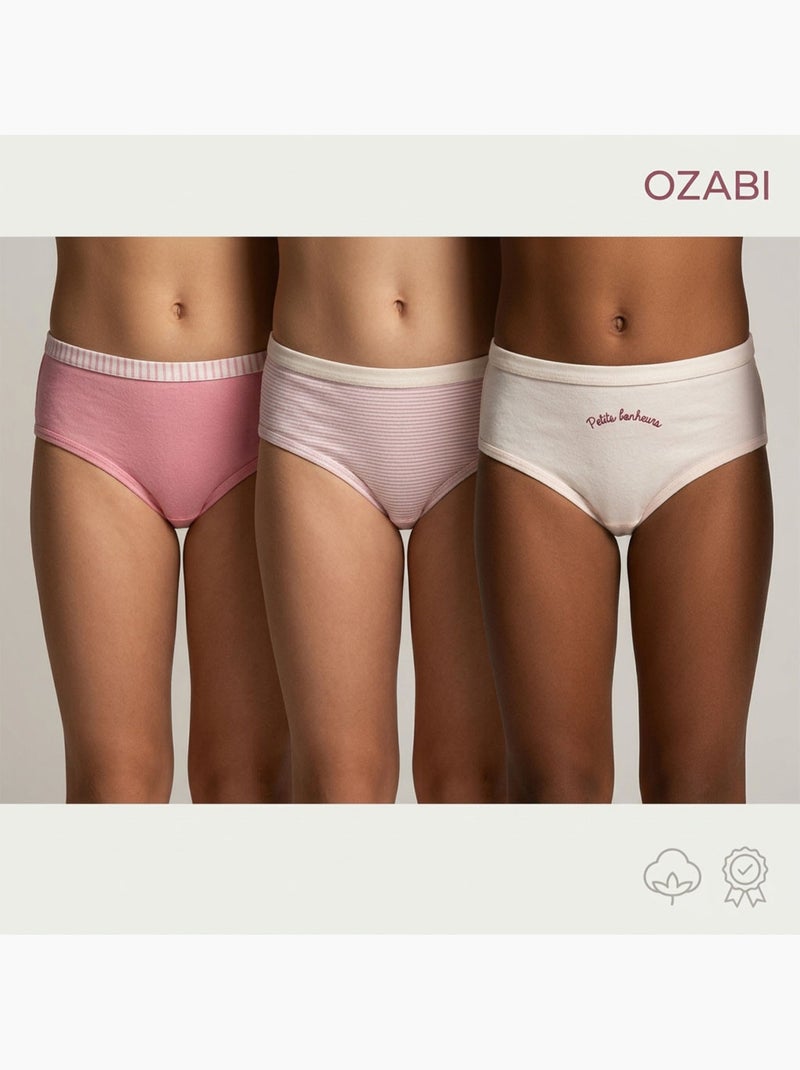 Pack Cuecas Rapariga Algodão OZABI - 6 Peças Rosa - Kiabi
