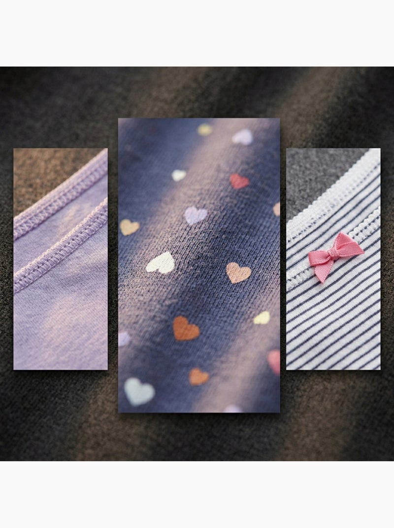 Pack Cuecas Rapariga Algodão OZABI - 6 Peças Roxo ameixa - Kiabi