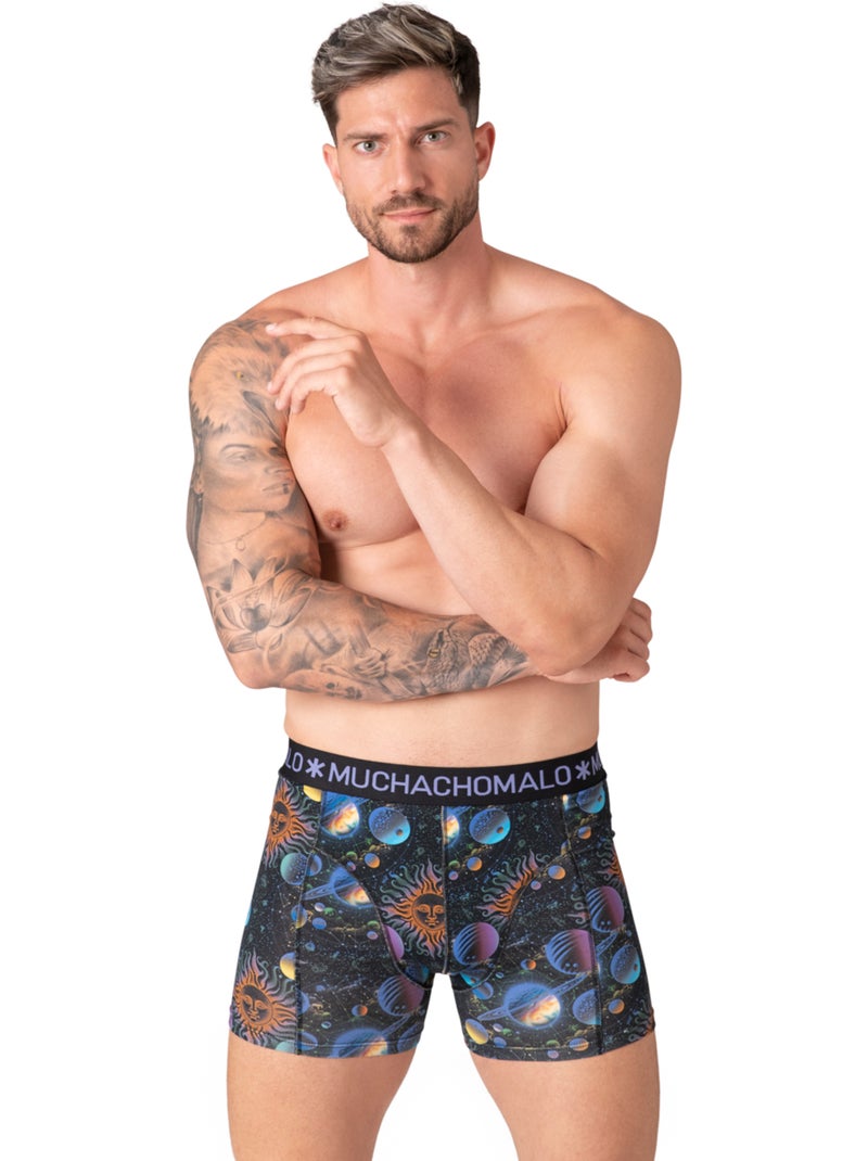 Pack de 10 boxers Muchachomalo Azul-Preto - Kiabi
