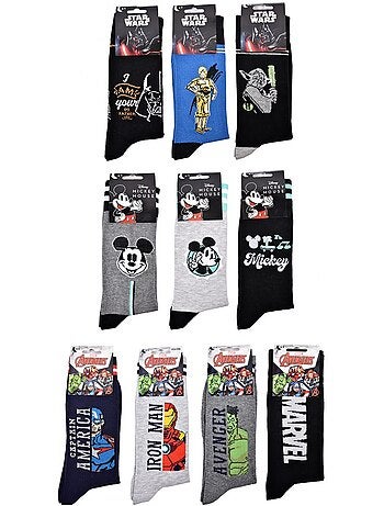 Pack de 10 Meias Adulto Fantasia Sortidas