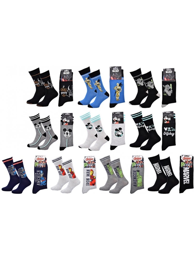 Pack de 10 Meias Adulto Fantasia Sortidas Multicolorido - Kiabi